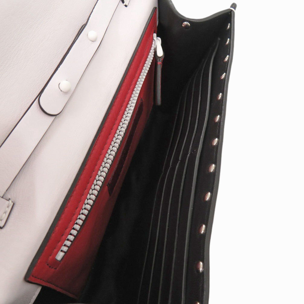 Valentino Garavani Shoulder Bag Pw2B0137Rvh Leather White Rock Studs Women