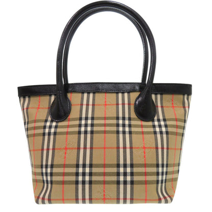 Burberry Tote Bag Canvas Multicolor Mini Handbag Mini Tote Shadow Horse Shadow Nova Check Women