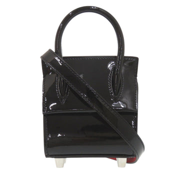 Christian Louboutin Shoulder Bag 1215050 Patent Leather Black 2Way Paloma Nano Women