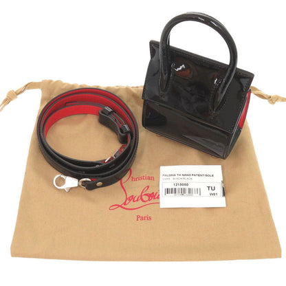 Christian Louboutin Shoulder Bag 1215050 Patent Leather Black 2Way Paloma Nano Women