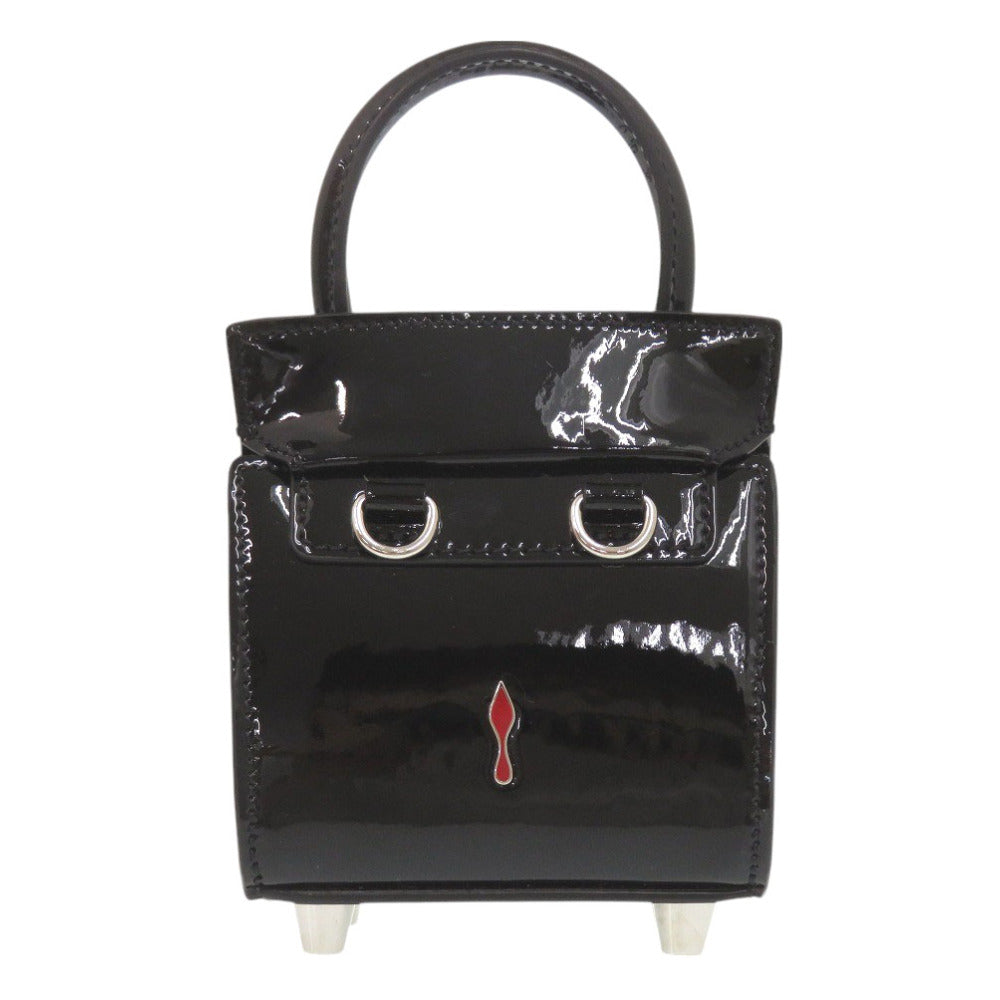 Christian Louboutin Shoulder Bag 1215050 Patent Leather Black 2Way Paloma Nano Women