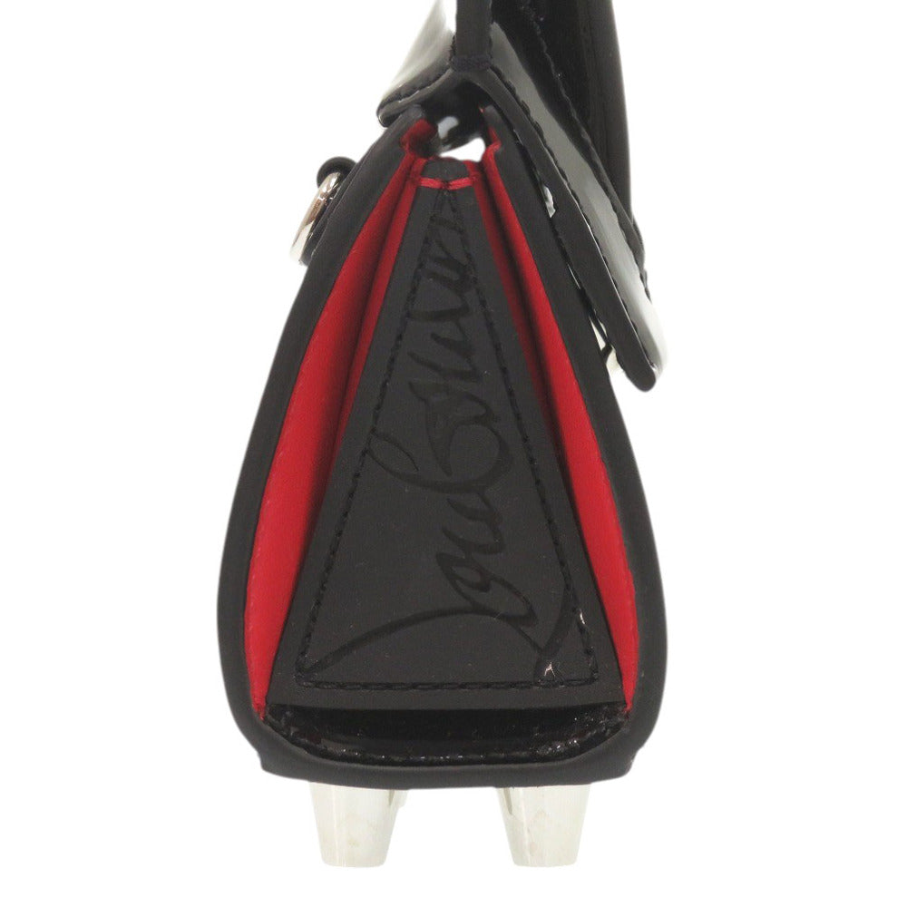 Christian Louboutin Shoulder Bag 1215050 Patent Leather Black 2Way Paloma Nano Women