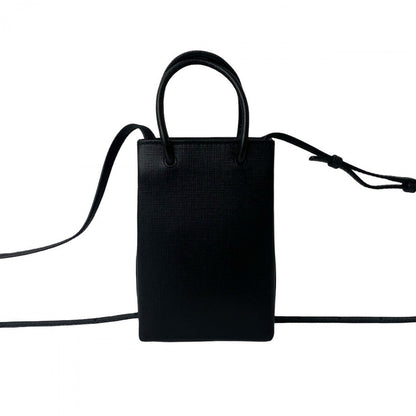 Balenciaga Shoulder Bag Leather Black Shopping Phone Holder