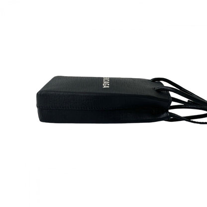 Balenciaga Shoulder Bag Leather Black Shopping Phone Holder
