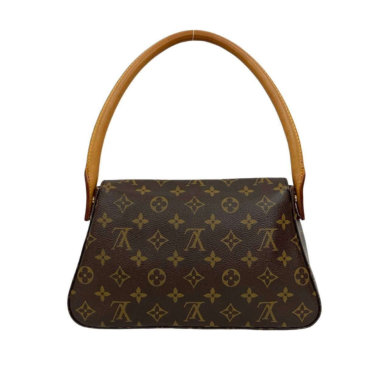 Louis Vuitton Handbag Leather Brown Monogram Mini Looping