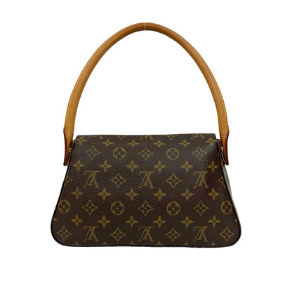 Louis Vuitton Handbag Leather Brown Monogram Mini Looping