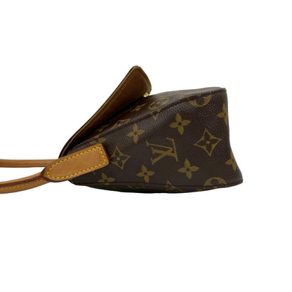 Louis Vuitton Handbag Leather Brown Monogram Mini Looping