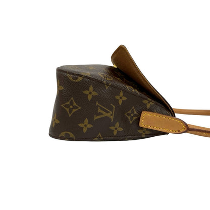 Louis Vuitton Handbag Leather Brown Monogram Mini Looping