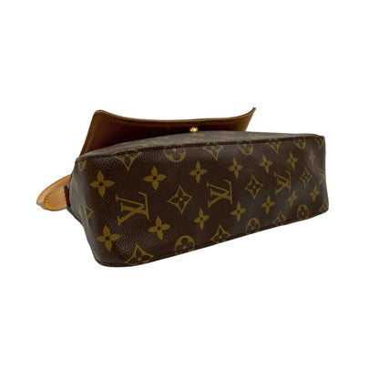 Louis Vuitton Handbag Leather Brown Monogram Mini Looping