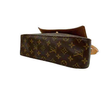Louis Vuitton Handbag Leather Brown Monogram Mini Looping