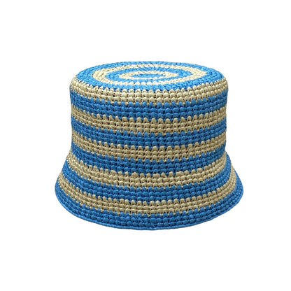 Prada Hat Raffia Blue S