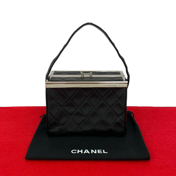 Chanel Handbag Lambskin Black Matrasse