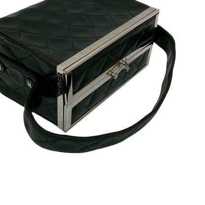 Chanel Handbag Lambskin Black Matrasse