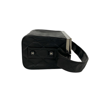 Chanel Handbag Lambskin Black Matrasse