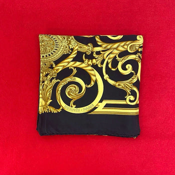 Hermes Scarf Silk Black Carre 90