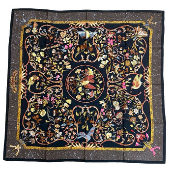 Hermes Scarf Silk Black Carre90