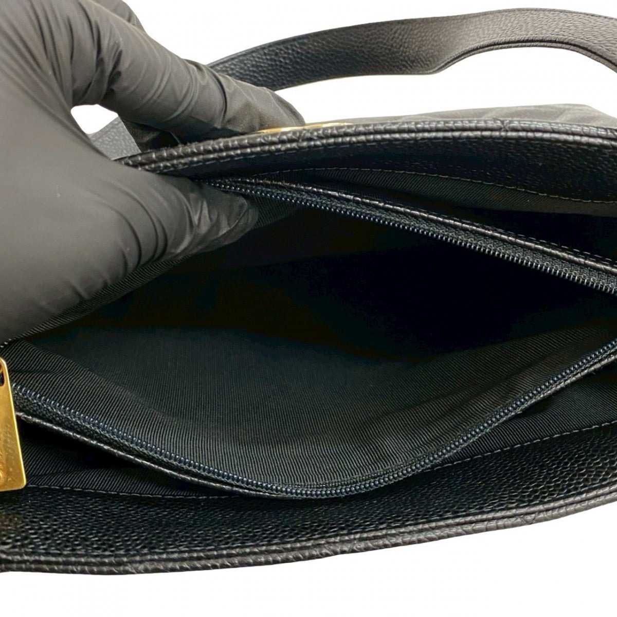 Chanel Tote Bag Matt Caviar Skin Black Matrasse