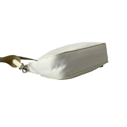 Prada Shoulder Bag Nylon White Re-Edition