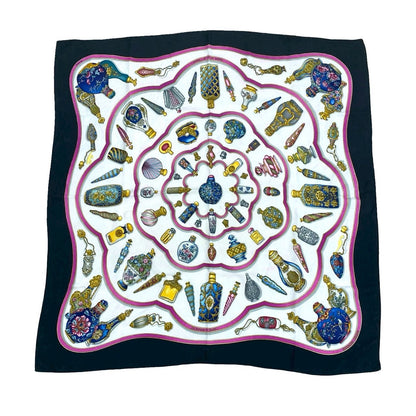 Hermes Scarf Silk Black Carre 90