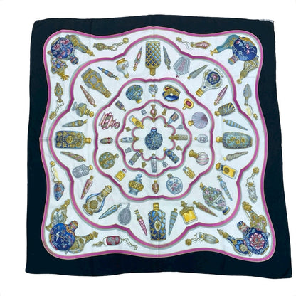 Hermes Scarf Silk Black Carre 90