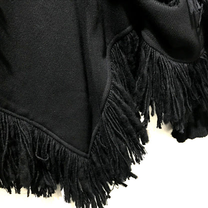 Dolce&Gabbana Poncho F0O02T Fu3L2 Cashmere Black Apparel Turtleneck Fringe Women 36