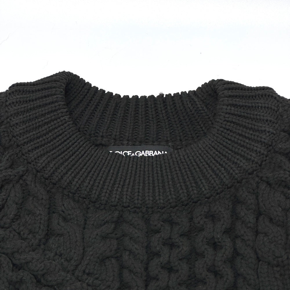 Dolce&Gabbana Sweater Knit Black Braid Xs