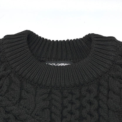 Dolce&Gabbana Sweater Knit Black Braid Xs