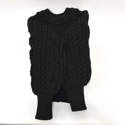Dolce&Gabbana Sweater Knit Black Braid Xs
