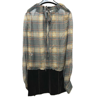 Dolce&Gabbana One Piece Brown Check Pattern Frill 36