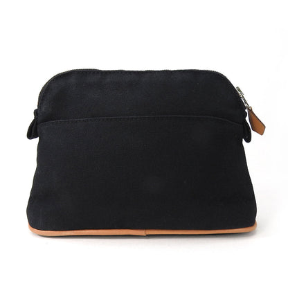 Hermes Pouch Canvas Black Bored Pouch Unisex(Unisex)