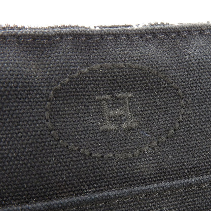 Hermes Pouch Canvas Black Bored Pouch Unisex(Unisex)