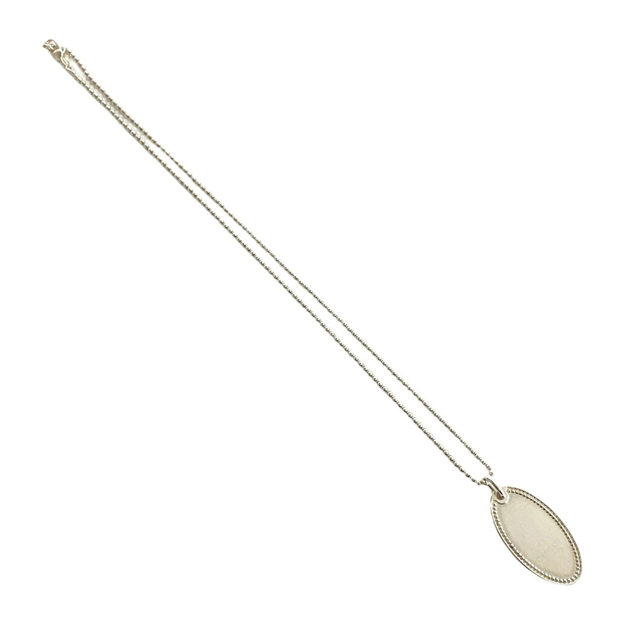 Gucci Necklace Silver925 Silver Oval Tag Necklace Women