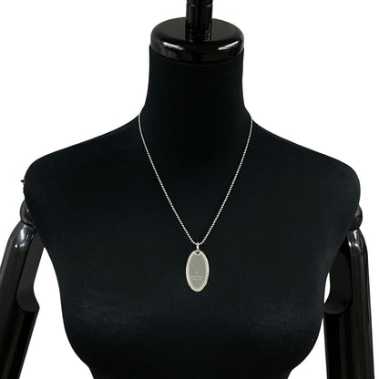 Gucci Necklace Silver925 Silver Oval Tag Necklace Women