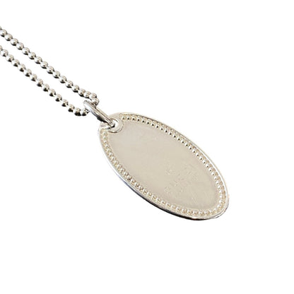 Gucci Necklace Silver925 Silver Oval Tag Necklace Women