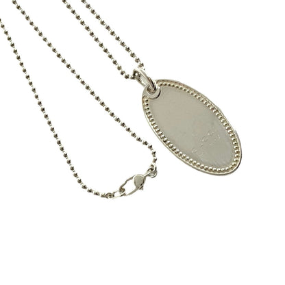 Gucci Necklace Silver925 Silver Oval Tag Necklace Women