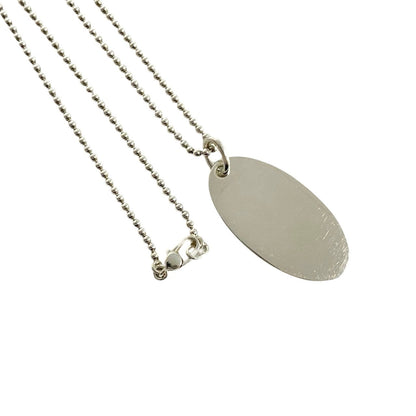 Gucci Necklace Silver925 Silver Oval Tag Necklace Women