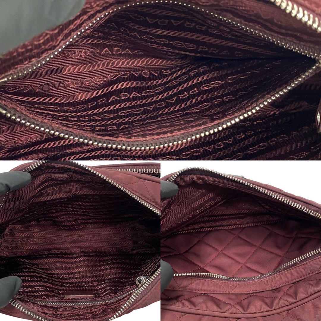 Prada Shoulder Bag Nylon Bordeaux