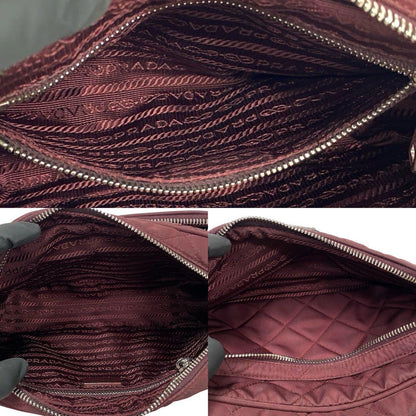 Prada Shoulder Bag Nylon Bordeaux
