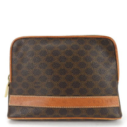 Celine Pouch Pvc, Leather Brown Macadam Women