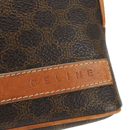 Celine Pouch Pvc, Leather Brown Macadam Women