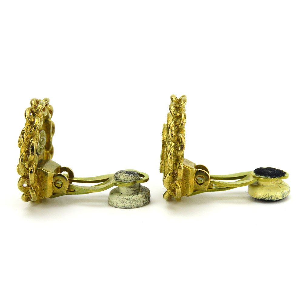 Chanel Earring Metal Gold Coco Mark Women