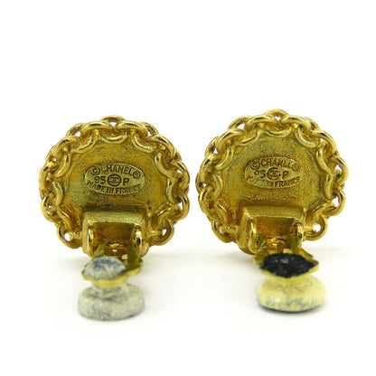 Chanel Earring Metal Gold Coco Mark Women