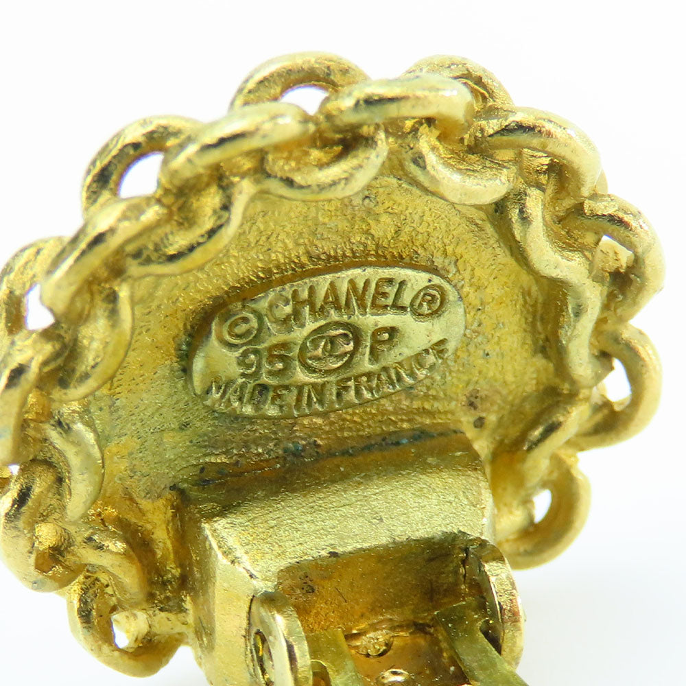 Chanel Earring Metal Gold Coco Mark Women