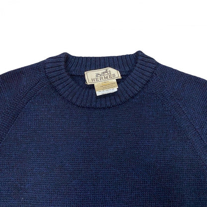 Hermes Sweater Wool Navy Mens L