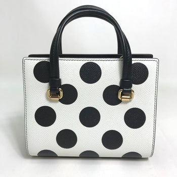 Dolce&Gabbana Handbag Leather White X Black X Red Dot Pattern 2Way Women