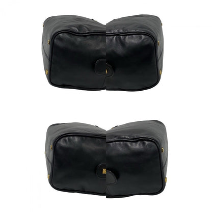 Loewe Handbag Leather Black Anagram Logo Women