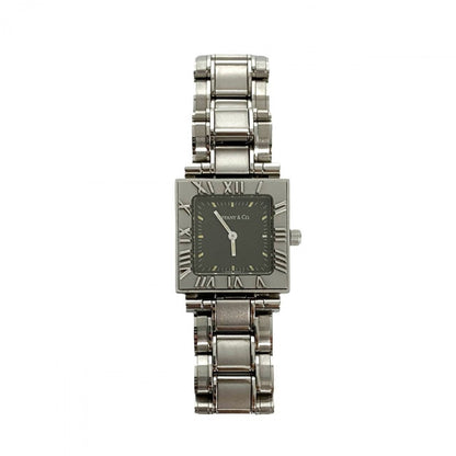 Tiffany&Co. Watches Quartz Stainless Steel , Quartz Silver Vintage Atlas Square Black Dial Women