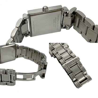 Tiffany&Co. Watches Quartz Stainless Steel , Quartz Silver Vintage Atlas Square Black Dial Women