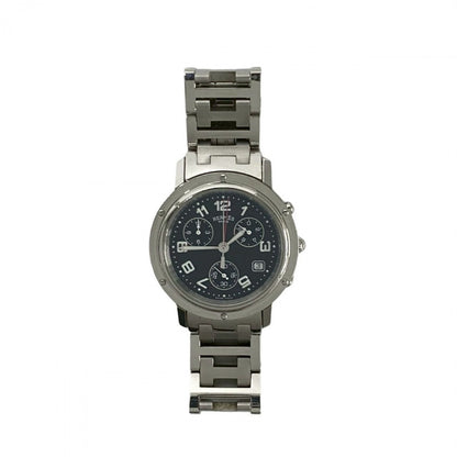 Hermes Watches Stainless Steel Silver Clipper Mens