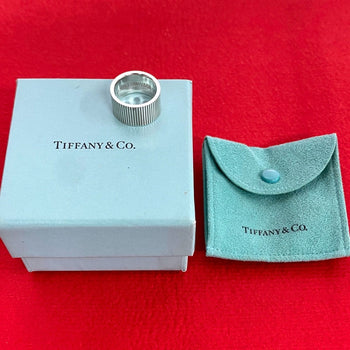 Tiffany&Co. Ring Silver925 Silver Coin Edge Ring Mens(Unisex)